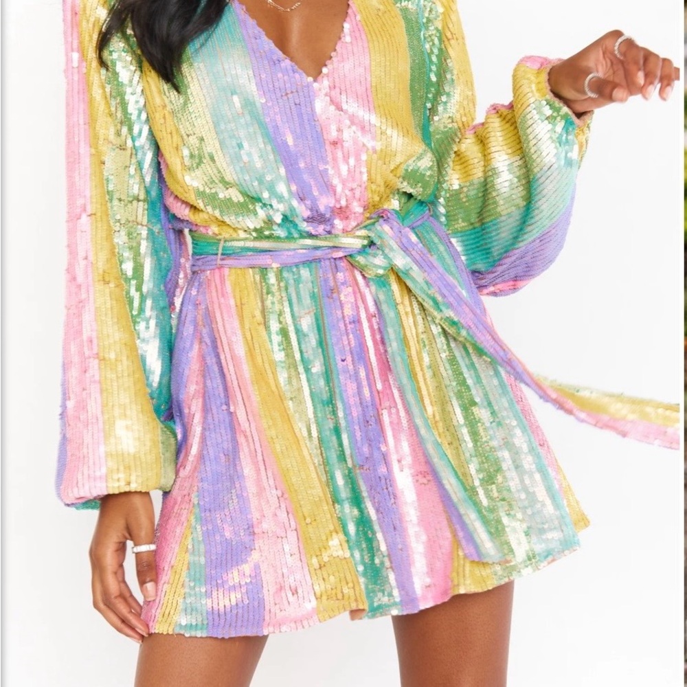 Show Me Your MuMu Multicolor Sequin Dress